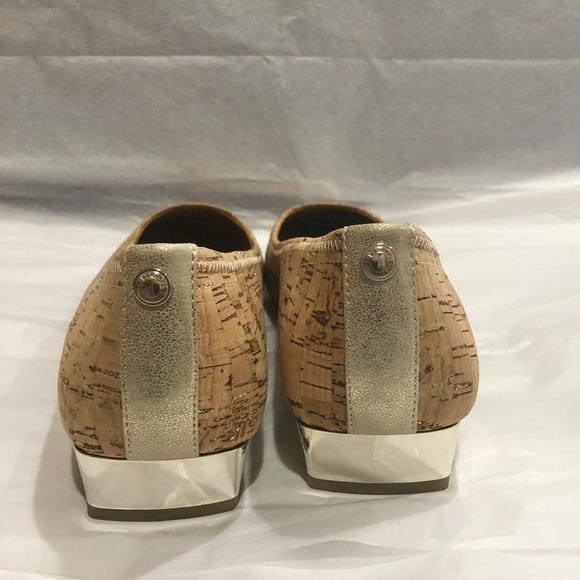 Anne Klein flex cork gold cap toe gold block heel pumps‎ size 10 brand new - Picture 10 of 17